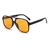 Long Keeper Vintage Sonnenbrille Polarisiert für Herren Damen Klassisch 70er Retro Sonnenbrille Pilotenbrille Groß mit UV400 Schutz