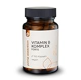 Vitamin B-Komplex Forte Premium - hochdosiert - Bioaktiv + Cofaktoren - 100 Kapseln - vegan - Laborgeprüft