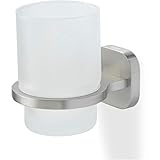 Tiger Ramos Becherhalter und Zahnputzbecher, Edelstahl gebürstet