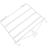 WESIEVYA Schmuckständer aus Metall Ohrring Präsentationsständer Dreistöckiger Schmuckorganizer für Zuhause Weiß Filigranes Design zur Schmuckaufbewahrung