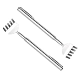 Rückenkratzer, 2 Stück Teleskop Rückenkratzer, Edelstahl Teleskop Rücken Kratzer, Tragbares Massage Rückenkratzer, für Kopf, Rücken Massage