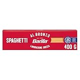 Barilla Pasta Al Bronzo Spaghetti mit Bronze-Matrizen geformt, für intensive Rauheit, 100% hochwertiger Hartweizen, 400g