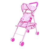 VICASKY Doll Stroller Toy für Simuliertes Puppenwagen Modell mit Großem Korb für Rollenspiele und Kreative Aktivitäten für Kleine Mädchen