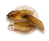 Warnick´s Tierfutterservice Hundesnack – Premium Rinderohren XXL mit Muschel – 50 Stück – XXL Kausnack für Hunde – fettarm, schonend getrocknet – natürliche Zahnpflege ohne Zusätze - Vorratspaket