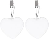 Demiawaking 2Pcs LED Handtaschenlicht, mit Sensor automatische An & Aus, Taschenlicht Taschenlampe, Nachtlicht, LED Anhänger Schlüsselanhänger, Geschenk für Frauen, Mutter, Valentinstag (Herz, 2Pcs)