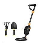 OPFVUJIKX Kinder Leichte Handheld Metall Detektor Gold Digger Schatz Hunter Tracker Seeker Mit wasserdichte Suche Spule(with Rake Shovel)