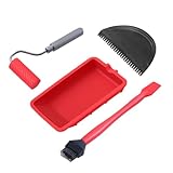 Holzleim Applikator, Handroller Mit Kleber Tablett, Tragbares Werkzeug Mit Pinsel & Spachtel, Bastelset Für Holzhandwerk & Hobby