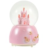 Veemoon Spieluhr Kristallkugel Schloss aus Kunstharz mit Musik Stabile Tischdekoration Romantisches Wohnaccessoire ohne Batterie