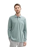 TOM TAILOR Herren 1043278 Longsleeve Basic Piqué Poloshirt, 27475-Grey Mint, 3XL