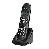 Denash KX-160A Tragbares Kabelfreies Telefon-Handy-Handy-Handy mit Anrufer-ID für die Verwendung von Zuhause und Büro, Schwarze Farbe (EU-Stecker)