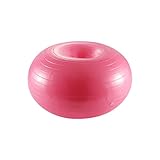 Donut-Ball, Aufblasbarer Gymnastikball, Kerntraining, Stabilitätsball für Yoga, Pilates, Gleichgewichtstraining (PINK)