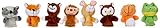 goki 50962 - Fingerpuppen-Set Waldtiere 8er Set aus Stoff