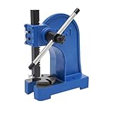 XUEMANSHOP 1T Drehdornpresse, 1000kg Presse, Blau, Modern, 9cm Tellerdurchmesser, Handhebelpresse