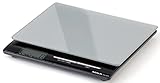 MAUL Briefwaage MAULsquare 18 x 15 cm | Waage bis 5kg belastbar | Moderne Küchenwaage mit Glasoberfläche | Automatische Nullstellung und Abschaltautomatik | Inklusive Batterien | Silber