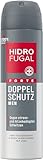 Hidrofugal MEN FORTE DOPPEL SCHUTZ Spray, Deo Spray mit starkem Antitranspirant Schutz gegen stress- und hitzebedingtes Schwitzen, Deo für Männer ohne Ethylalkohol mit Zink-Komplex (150 ml)