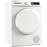 Daewoo T8HT1WA3DE Wärmepumpentrockner, C, 8 kg, Programmknebel und SoftTouch-Bedienung mit LED-Display, 15 Programme, Trommelinnenbeleuchtung, Weiß