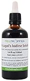 Lugolsche Lösung 5% 100 ml | Inhaltsstoffe in pharmazeutischer Qualität | 15% Lugols liquid Formulierung | 5 Prozent elementares Jod und 10% Kaliumjodid | Jod Lösung | Heiltropfen®