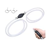 Locisne watervloeistofpomp, draagbare Auto-brandstofpomp, handmatige Hand-sifonpomp voor Gas, Benzine-Olie, Diesel, vloeibaar Aquarium, oplosmiddel, met in totaal 2 m Slang, Siphon-Benzinpumpen