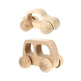 JOINPAYA 2St hält Auto Teething Toys Sensory Toys Lernspielzeug für Kleinkinder Greifspielzeug Push Auto Wagen Babyautospielzeug Kleinkind Schiebeauto Holz