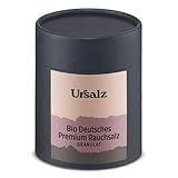 Deutsches Premium Rauchsalz 400g von Ursalz eignet sich besonders gut für Grillmarinade und BBQ-Rub, Eintöpfe und Suppen, Eierspeisen und Vegane Speisen