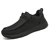 ulogu Rutschfeste, wasserdichte Arbeitsschuhe für Herren und Damen, ölabweisend, Schlupfschuhe, Loafer, Küche, Restaurant, Gastronomie, Schwarz, 13 Women/11 Men