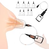 SM Brustpumpe Vakuumpumpe mit 8 Starke Nippelsauger Brustwarzen Sex,Nippel Sauger Sexspielzeug Nippelklemmen Klitoris Sauger für Frauen,BDSMs Spielzeug Hart