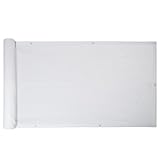 ESTEXO Balkon Sichtschutz/Balkonbespannung Balkonsichtschutz Balkonverkleidung 0,75 m x 6,00 m - Weiß