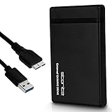 Storite 1TB externes Gaming-Laufwerk, 2,5-Zoll-Festplatte, tragbare Externe 3.0-USB-Festplatte, Speicherung und Backup, Game Drive für Xbox PS4 PS3 PC-Spiele Android (Schwarz)