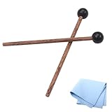22CM Gummi Xylophon Mallet,Holzschlägel mit Gummikopf,Xylophon Schlägel,Holz Percussion Sticks,Gummi Schlägel Sticks mit Holz Griff,Steel Tongue Drum Hammer,Trommelstöcke für Xylophon Glockenspiel