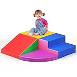 MINENICE Kinder Schaumstoffbausteine, große Schaumstoffbausteine, Indoor-Kletterblöcke, Kinderklettergerüste (Bunt-4pcs)