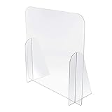 Spuckschutz aus Acrylglas Virenschutz, Hustenschutz, Thekenaufsatz - Breite 100 cm, Höhe 75 cm ohne Durchreiche