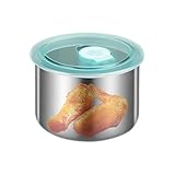 Zuasdvnk Brotdose, Edelstahl, auslaufsicher, für Reisen, praktisch, stapelbar, für Snacks, kleine Portionen, Schule, Krippe