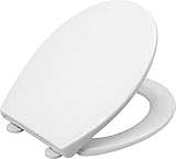 Cornat WC-Sitz 'Neda' - Klassisch weißer Look - Pflegeleichter Thermoplast - Quick up & Clean Funktion - Bequeme Montage von oben / Toilettensitz / Klodeckel / KSNESC00