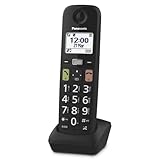 Panasonic KX-TGUA40EXW Zusätzliches Mobilteil für schnurlose Digitale Telefone KX-TGU430/KX-TGU410, LCD-Display, Anruf Favorit, kompatibel mit Hörgeräten, Haupteinheit, Weiß & Silber