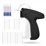 Luxvara Etikettierpistole Etikettiermaschine mit 5 Ersatznadeln+1000 Heftfäden, Bekleidungsetikettierer Quilt-Tackerpistole für Kleidung Preisschilder Etiketten (Schwarz)