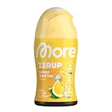 MORE Zerup, Lemon Iced Tea, 65 ml, für bis zu 8 l Fertiggetränk, zuckerfreier Sirup mit echten Fruchtextrakten, vegan, zero Kalorien - made in Germany
