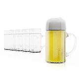 Stölzle Oberglas Bierkrug Eckenmaßkrug / 6er Set Bierkrüge 0,5 Liter/Stabiler Bier Krug/Biergläser 0,5 Liter aus Soda Lime Glas/Bierseidel 0,5l Spülmaschinengeeignet