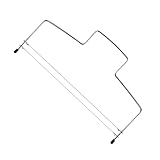 Diffaxy Tortenschneider, Professioneller Kuchenschneider aus Edelstahl 32 cm, Doppellagiger Schneiddraht, Tortensäge-Draht höhenverstellbar für gleichmäßige Tortenschichten