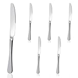 Tovbmup Tafelmesser Set bestehend aus 6 Stück, aus Edelstahl, hochglanzpoliert, für Gastronomie zu Hause, Zuhause, Restaurant und Partei geeignet, rostfrei, Edelstahl poliert，Besteckmesser Serie