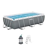 Bestway Steel Pro Max Set Aufstellpool – 404 cm x 201 cm x 100 cm – Grau