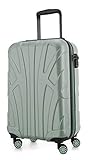suitline - Handgepäck Hartschalen-Koffer Koffer Trolley Rollkoffer Reisekoffer, TSA, 55 cm, ca. 34 Liter, 100% ABS Matt, Mint