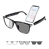 Tulbeys Bluetooth AI Smart Brille mit 160+ Sprachen, Farbwechsel-Linsen, Integriertem Lautsprecher & Klarer Audio - Echtzeit-Sprachübersetzer Brillen für Reisen, Meetings und Business Nutzung