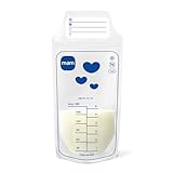 MAM Milchaufbewahrungsbeutel | 100 Stück | Auslaufsichere und vorsterilisierte Muttermilch Aufbewahrungslösung | Platzsparendes Design | Einfach zu gießen und aufzubewahren | Baby Essentials für