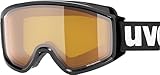 uvex Unisex – Erwachsene, g.gl 3000 LGL Skibrille, black/lasergold lite-blue, one size