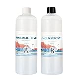 Generisch Flüssigsilikon Formenbau Set,1:1 Mischverhältnis,Abformsilikon Dubliersilikon Verhältnis,Transluzentes Silikonkautschuk Für Harzguss,Kerzen, Projekte,schnell Aushärtend Für Handwerker,Mode