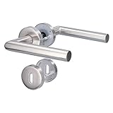 Alpertec 88020500 Moskau-II Türgriff aus Edelstahl mit Rosette Ø 52 mm