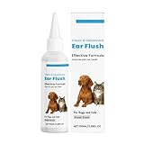 Generisch Hund Ohren Reinigungs Lösung | Ohrenpflege Für Hunde | 100ml Geruchsentferner Pflegeflüssigkeit Für Katzen & Hunde Juckreizlinderung Badekosmetik