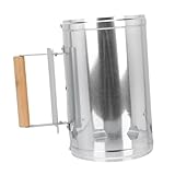 Toddmomy 1 Stück BBQ Carbon Barrel Holzkohleanzünder Für Metall Holzkohle Kaminanzünder BBQ Feueranzünder Outdoor Grillofen Camping Feueranzünder Grillanzünder Grillanzünder Silber Holz