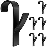 Caianwin 6 Stück Haken für Rundheizkörper,Haken für Handtuchheizkörper Schwarz Heizkörper Haken Handtuchhalter Heizkörper für Alle Standard Heizkörper