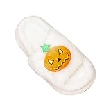 Halloween Hausschuhe Damen Herren Winter Warm Hausschlappen Bequeme Plüsch Pantoffeln Fleece-Futter rutschfest Slippers Flache Schlappen Baumwolle Schlafzimmer Slipper Retro Haushaltsschuhe